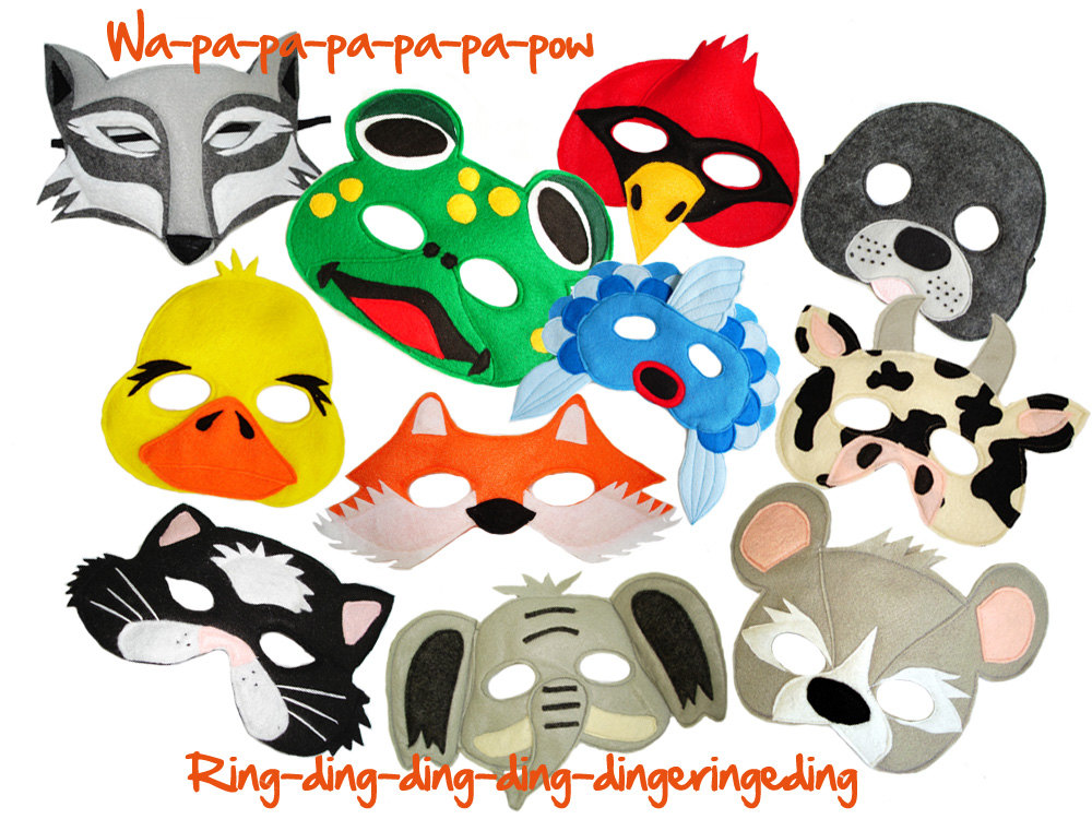 Popular items for animal felt mask on Etsy