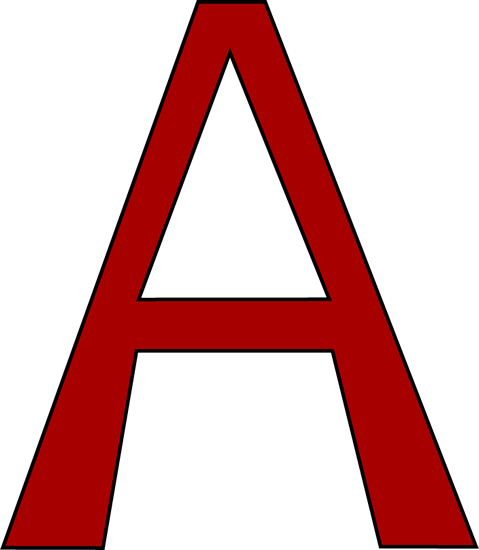 Red Letter A Clip Art - Red Letter A Image