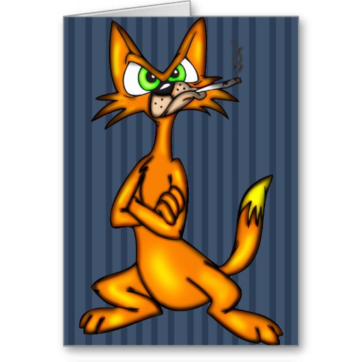 Cartoon Alley Cat Round Sticker | Zazzle