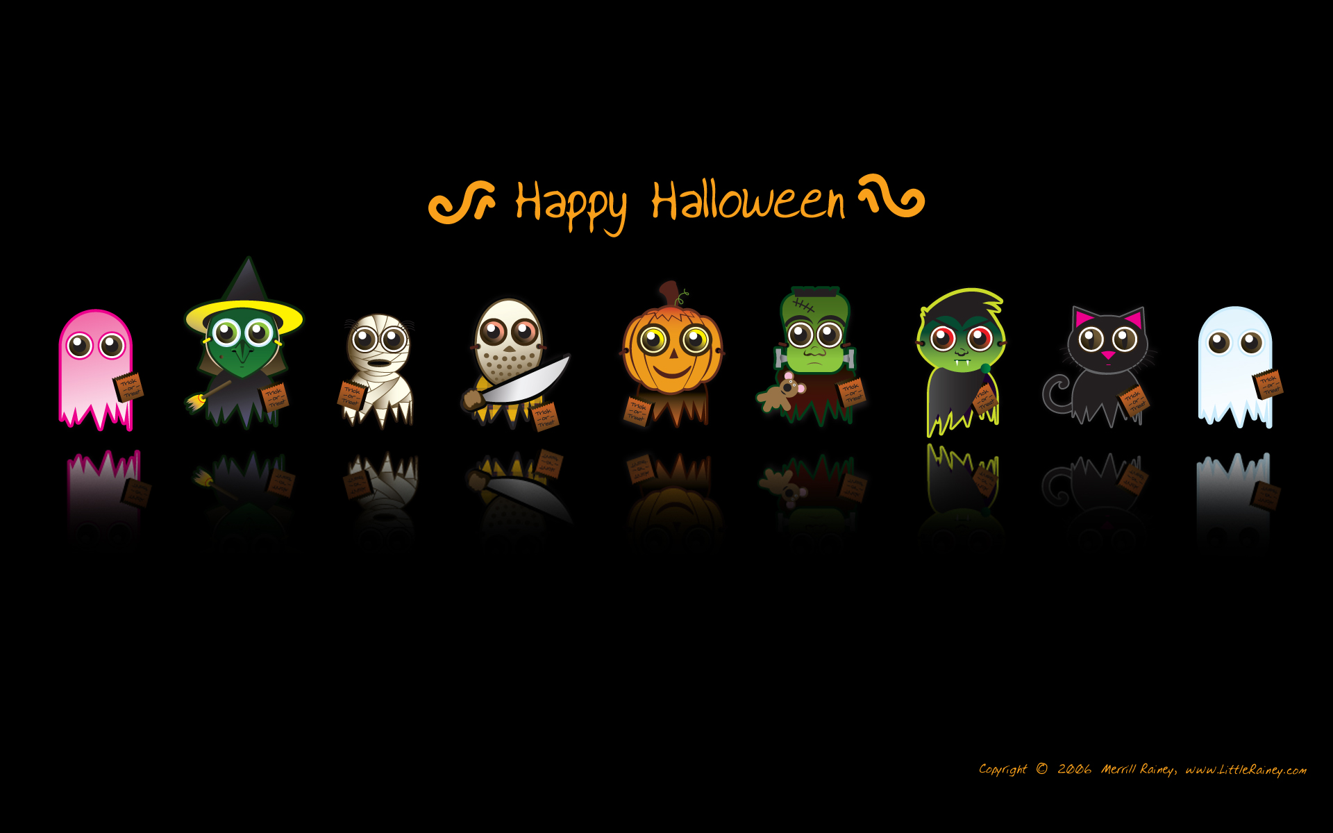 Cartoons Halloween Characters Wallpaper download