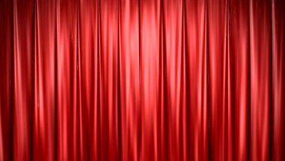 High Definition Clip Of An Opening Red Stage Curtain. Stock ...
