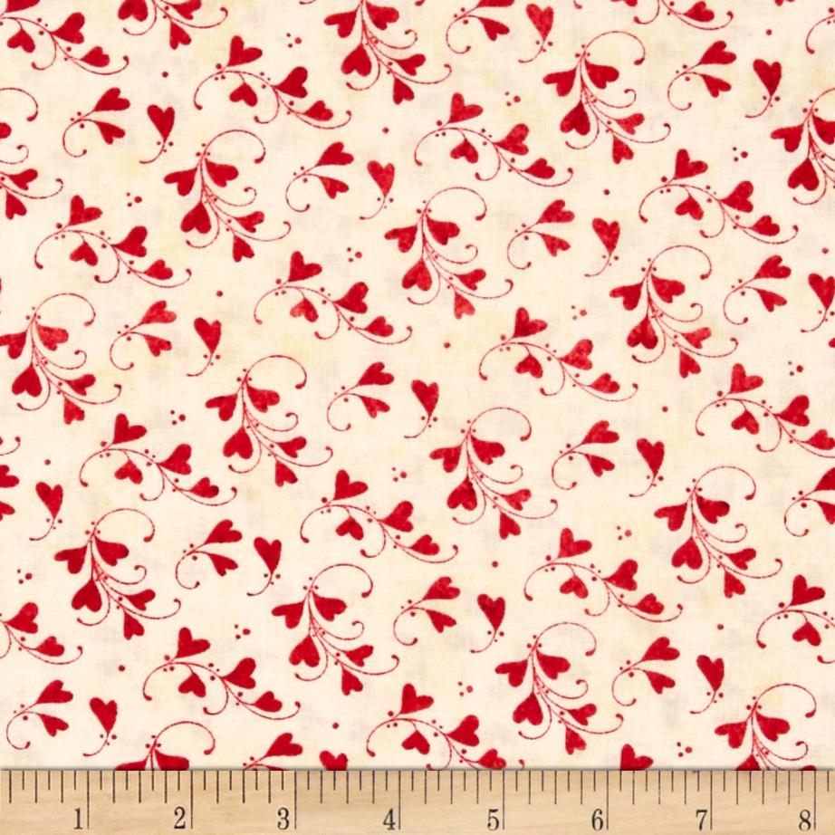 Heart Strings Small Hearts Brown - Discount Designer Fabric ...