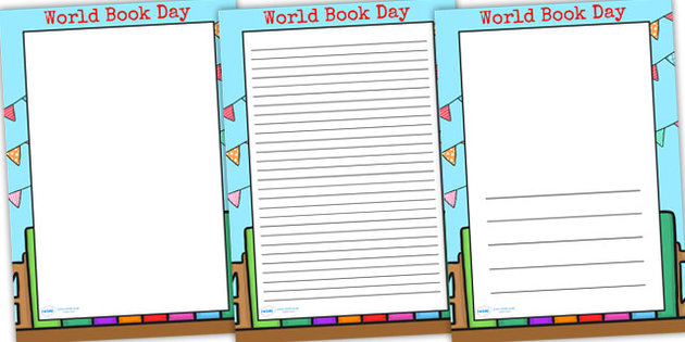 World Book Day Page Borders - world book day, reading, books