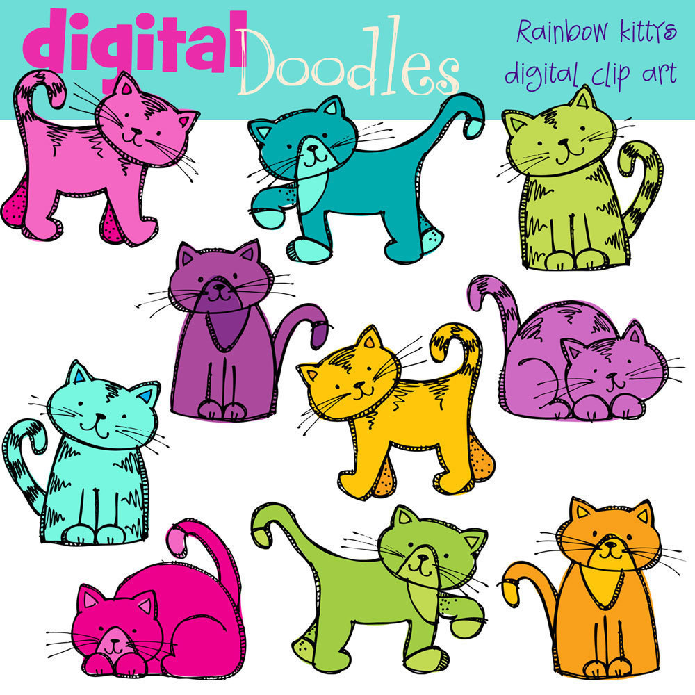 Popular items for rainbow kitten on Etsy