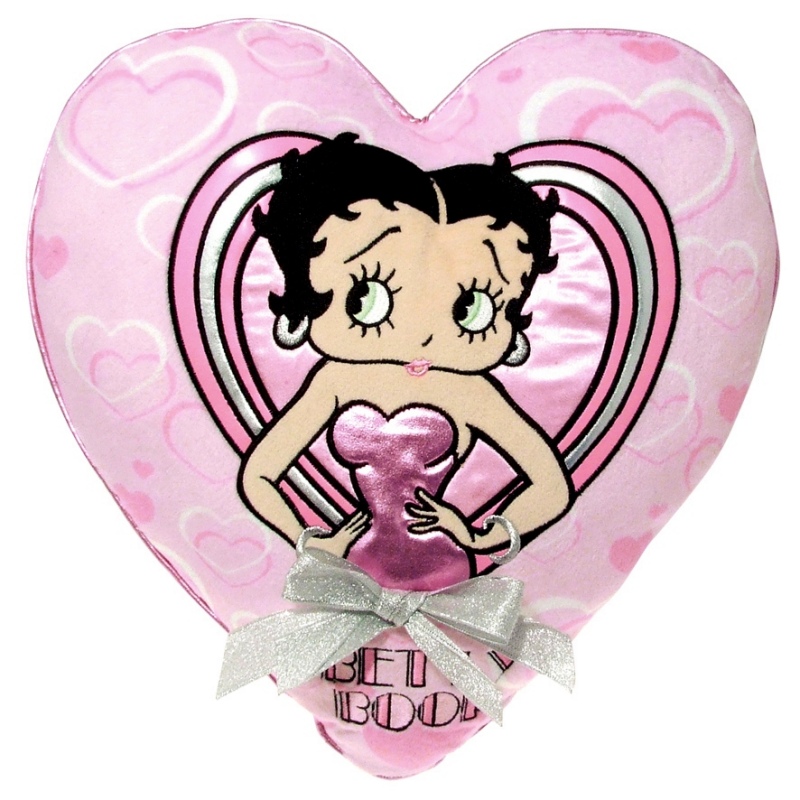 Betty Boop Cushion Pink Hearts