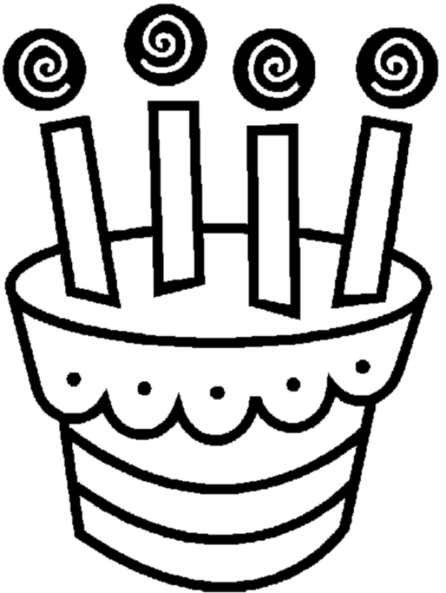 Happy Birthday Coloring Pages for Kids, Toddlers, Preschoolers ...