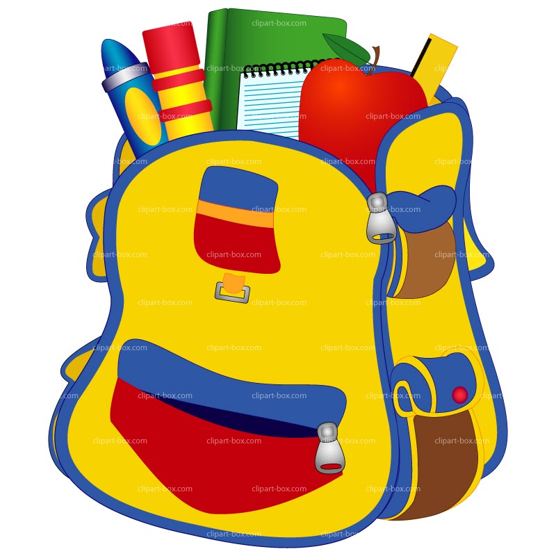 CLIPART SCHOOL BAG | Royalty free vector design