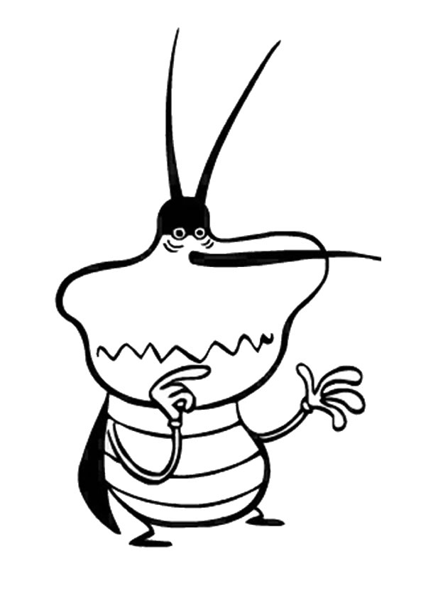 OGGY AND THE COCKROACHES coloring pages - Portrait of Dee Dee, the ...
