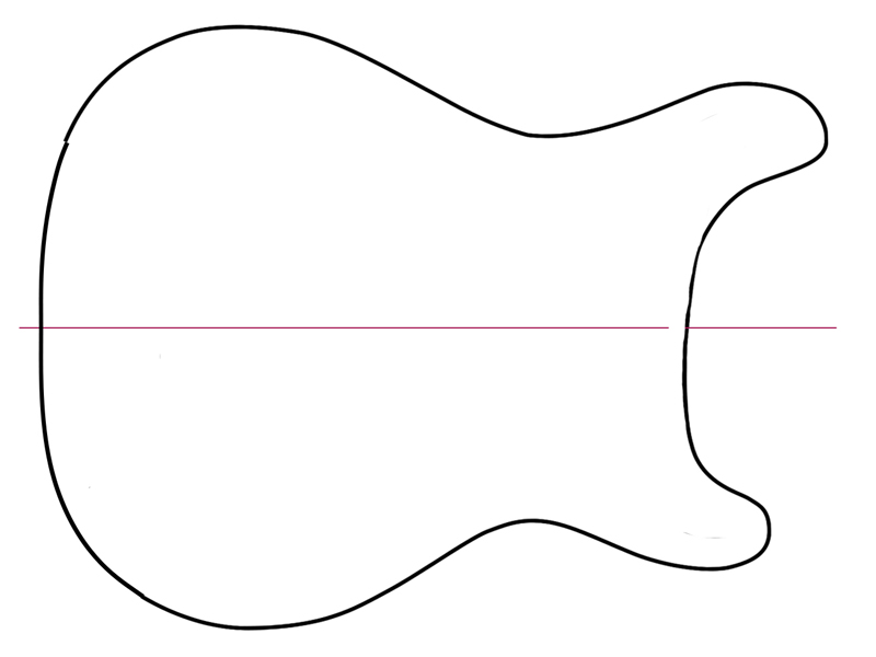 Printable Cut Out Guitar Template