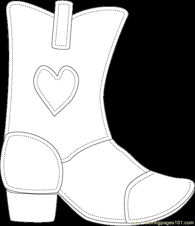 cartoon cowgirl boots Colouring Pages (page 3)