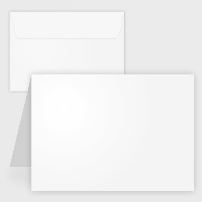 Blank White Printable Note Cards with Envelopes
