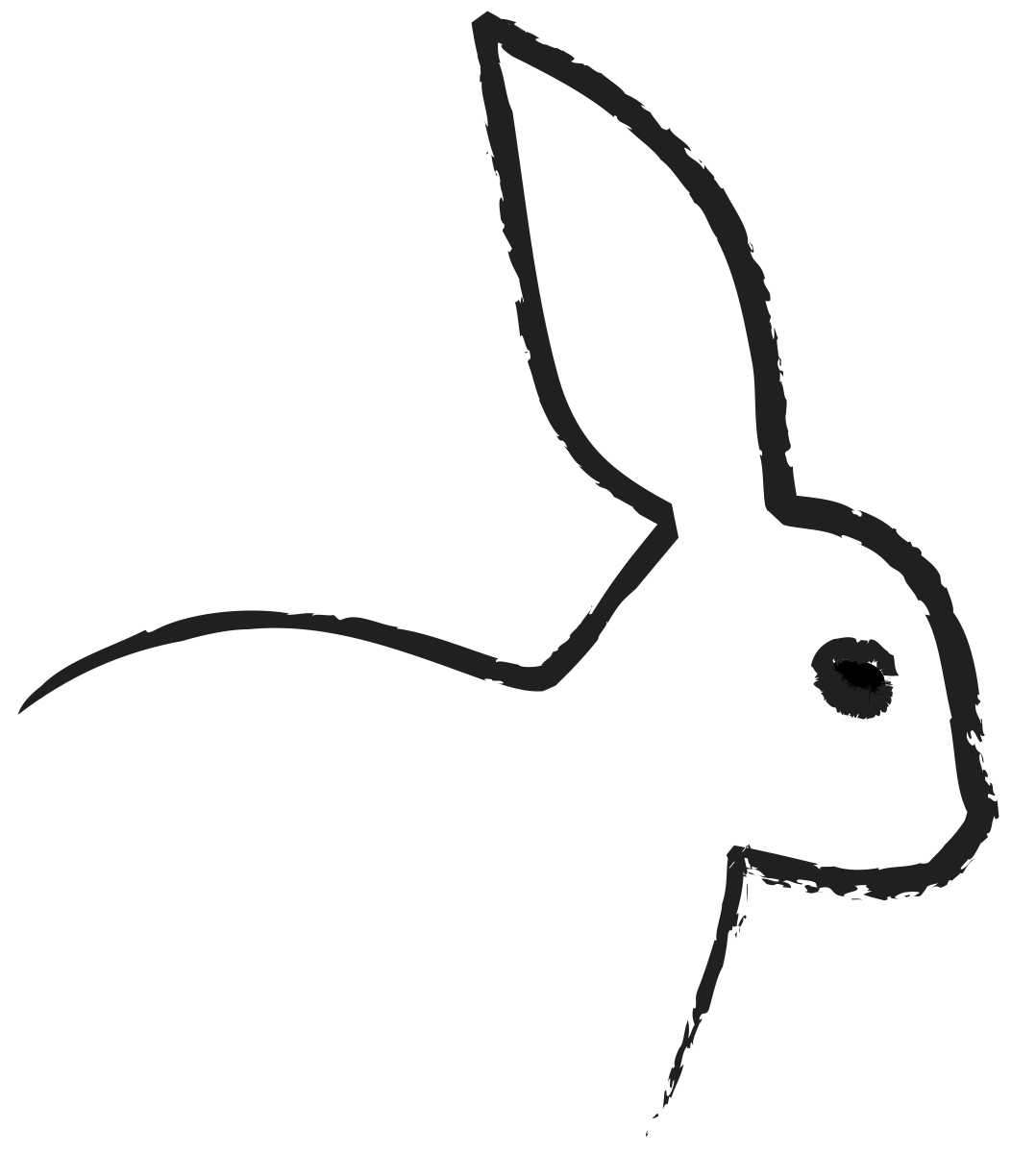 Outline Of Bunny Coloring Page Colouring Sheet - ClipArt Best ...