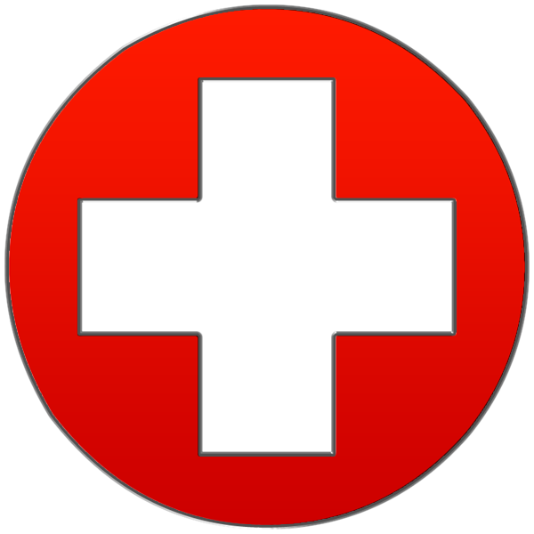 Round red cross symbol clipart image - ipharmd.