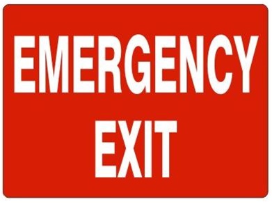 EMERGENCY EXIT - Safety Sign