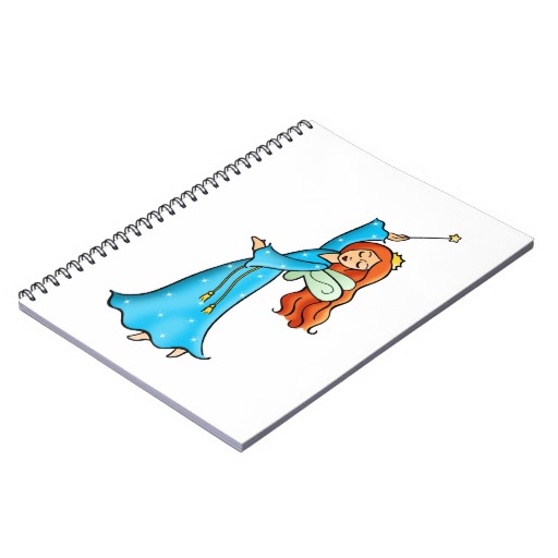 Cartoon Clip Art Flying Fairy Princess Magic Wand Note Books | Zazzle