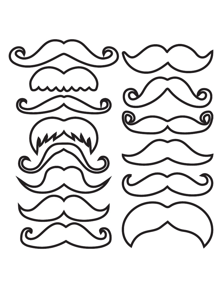 photobooth outline.pdf | mustaches | Pinterest