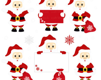 Popular items for santa clipart on Etsy