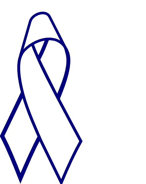 Blue Outline Cancer Ribbon clip art - vector clip art online ...
