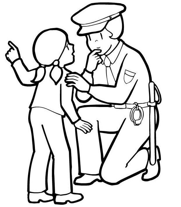 to serve and protect police officer coloring pages for kids | Best ...