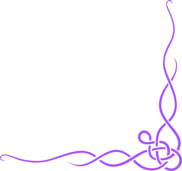 Purple Scroll Ribbon Border clip art - vector clip art online ...