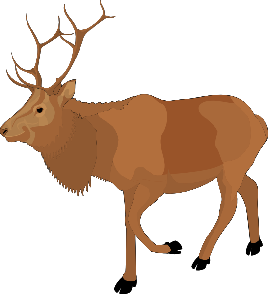 Reindeer 5 clip art - vector clip art online, royalty free ...