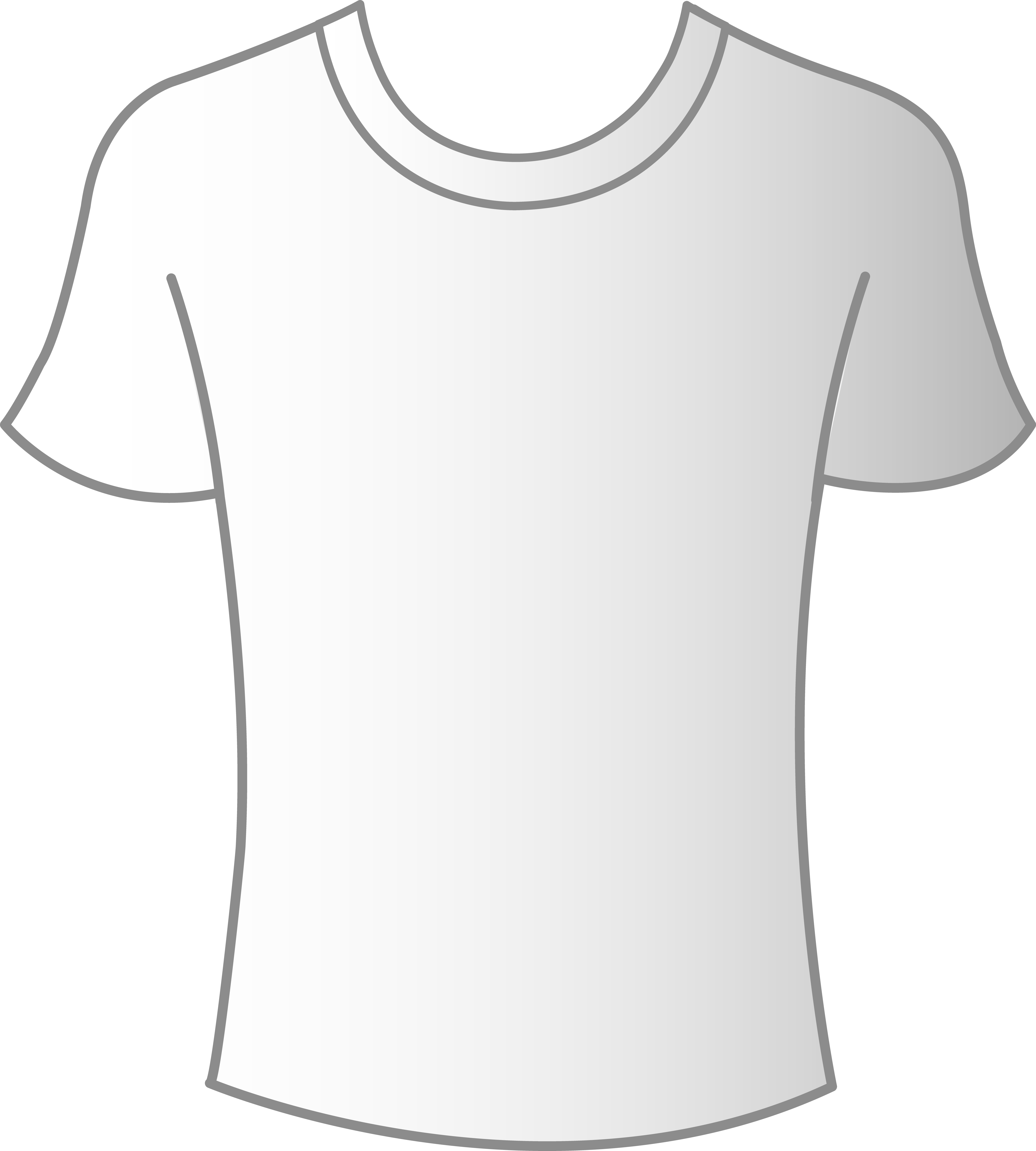 Mens White T Shirt Template - Free Clip Art