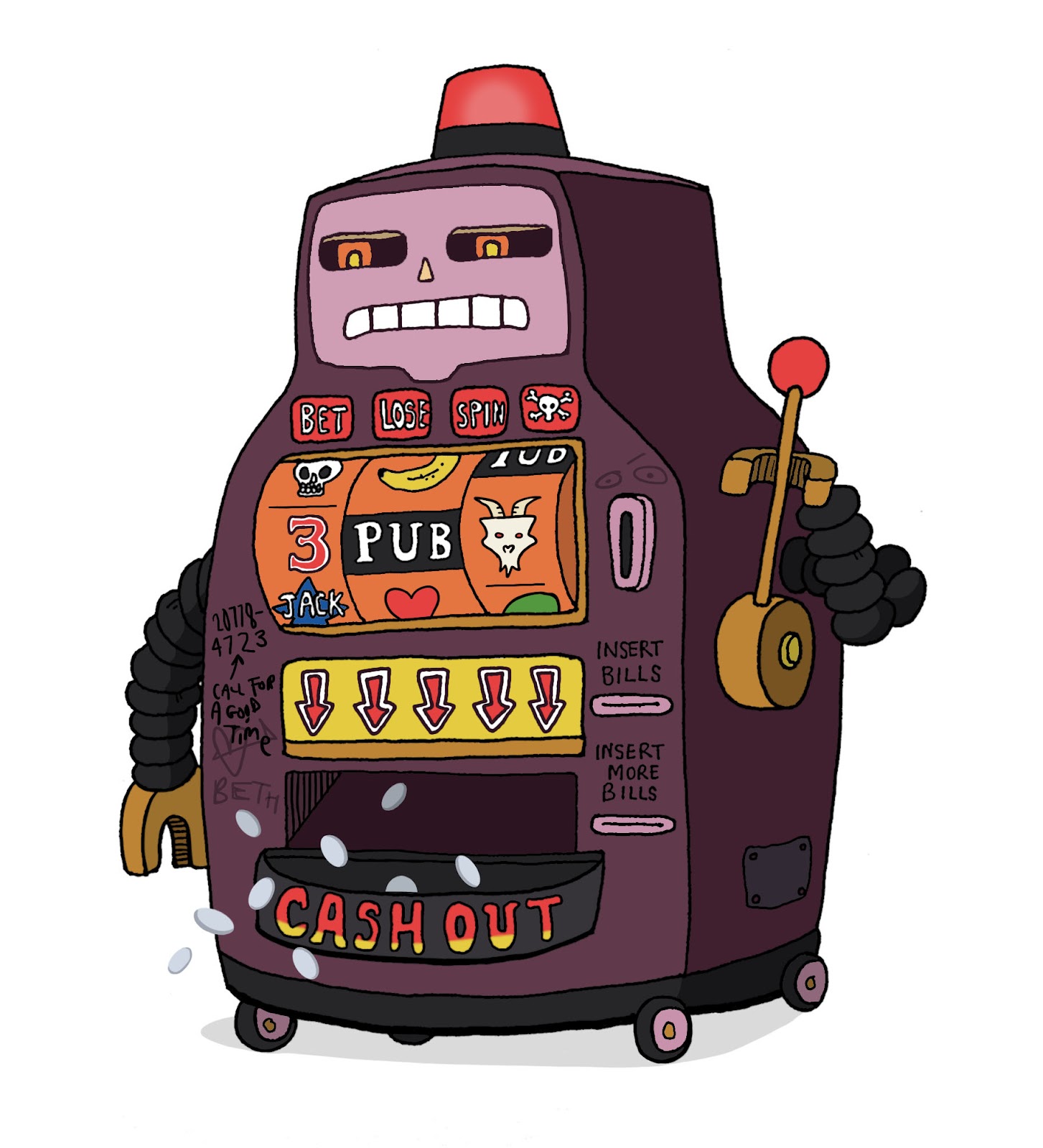 Images For > Slot Machine Illustration