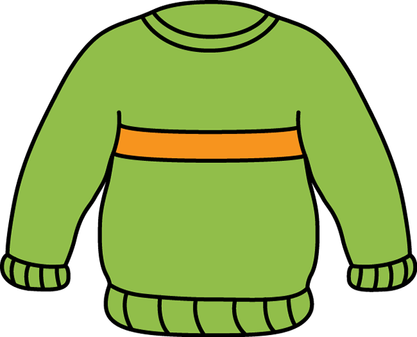 Green and Orange Sweater Clip Art - Green and Orange Sweater Image