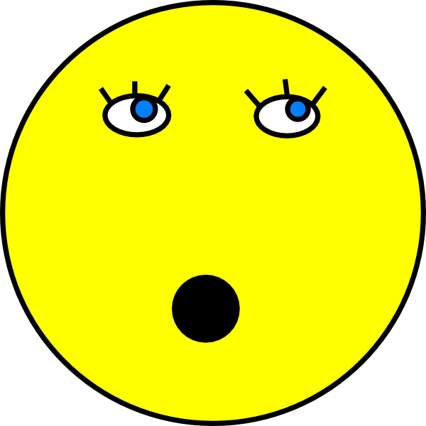 Surprised Smiley Face clip art - vector clip art online, royalty ...