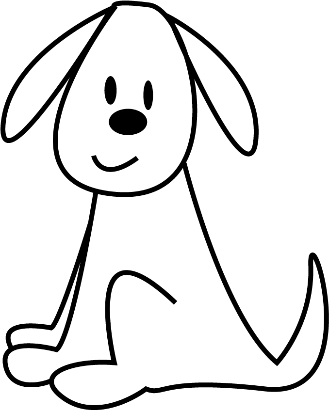 Sitting Dog Outline Images & Pictures Becuo Cliparts.co