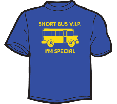 Short Bus VIP T Shirt Mens Funny Vintage Retard School | eBay