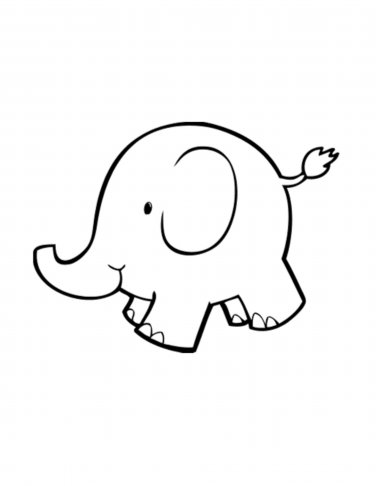 Pix For > Baby Elephant Outline