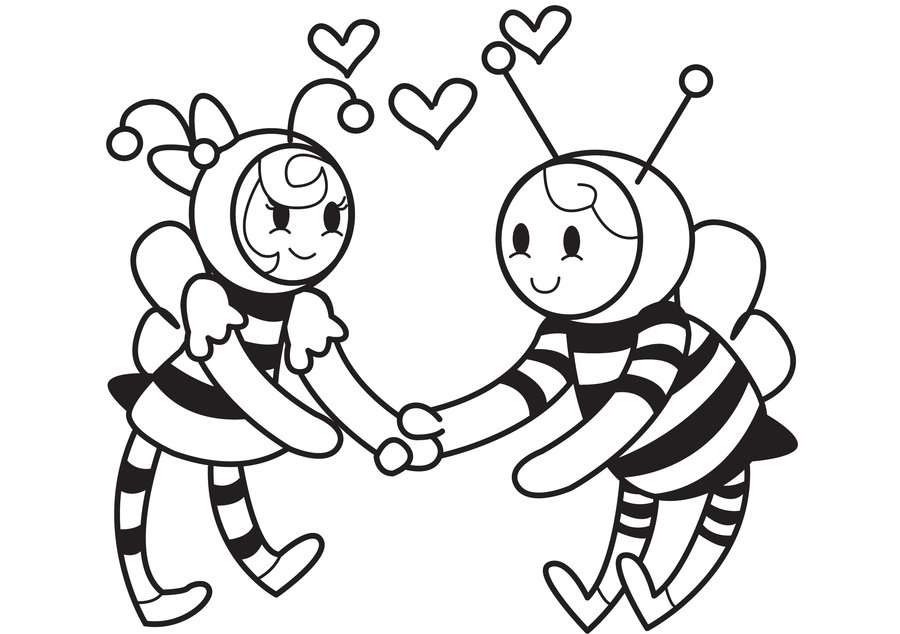 Bee Couple Holding Hands by ladyriveria on deviantART