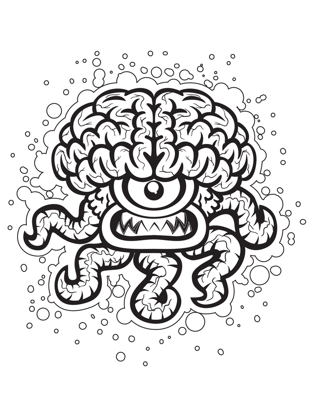 Crazy Brain - Free Printable Coloring Pages - ClipArt Best ...
