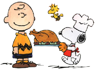 Charlie Brown Snoopy & Woodstock Thanksgiving Dinner Cartoon ...