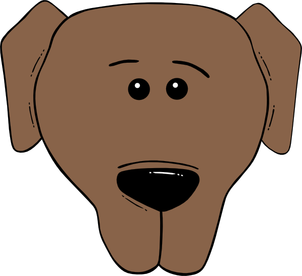 Dog Face Cartoon World Label clip art - vector clip art online ...