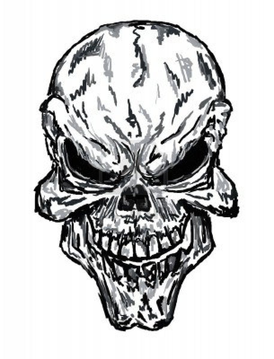 Scary Skull Drawings | NewTattooDesigns
