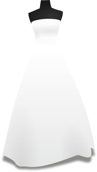Wedding Bride Dress clip art - vector clip art online, royalty ...