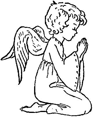 Line Drawings Of Angels - ClipArt Best