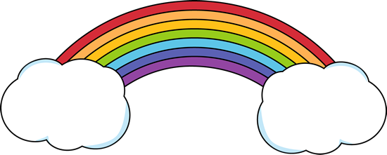 Colorful Rainbow and Clouds Clip Art - Colorful Rainbow and Clouds ...