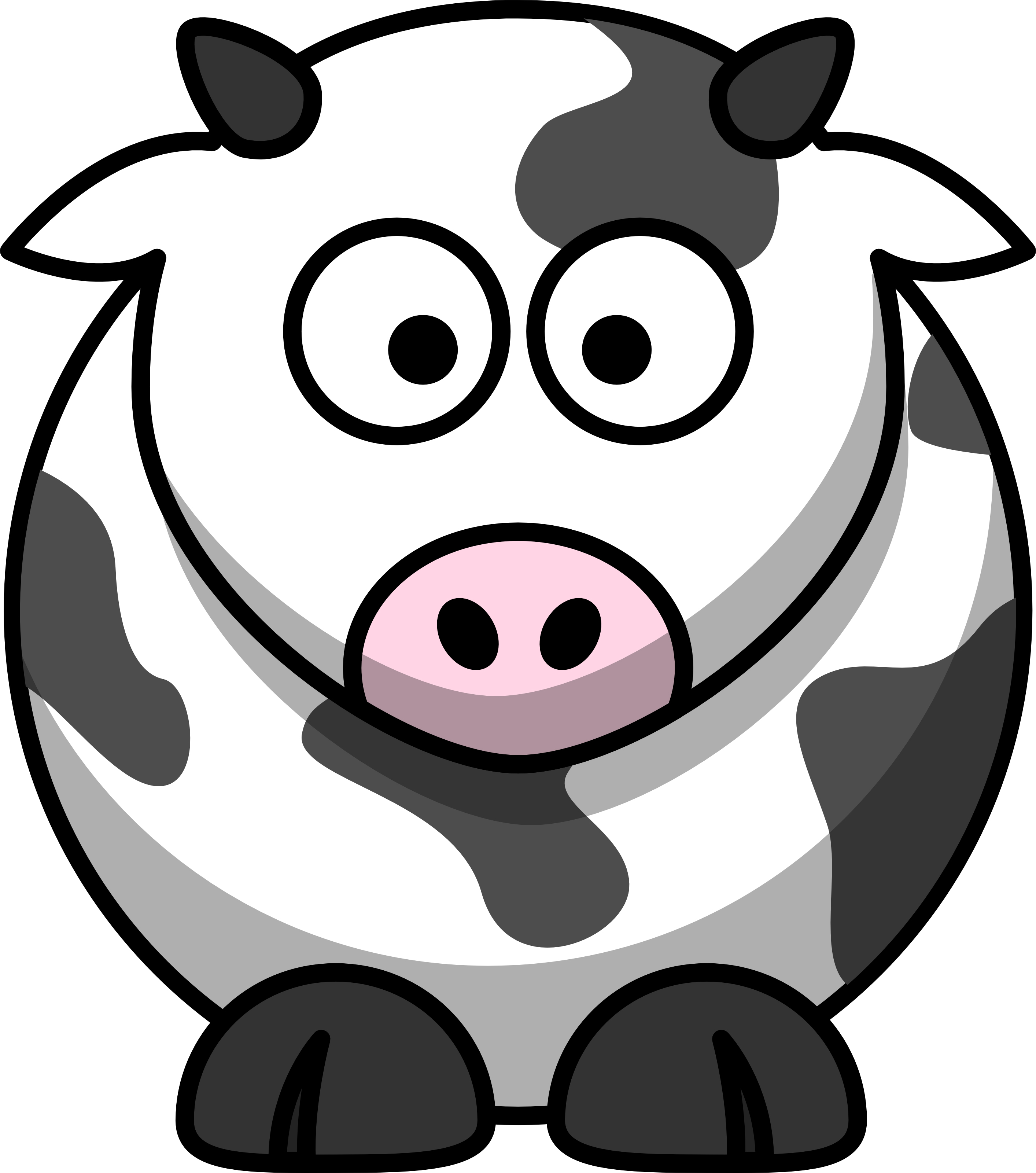 Free Cartoon Cow Clip Art image - vector clip art online, royalty ...