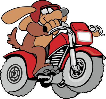 Download Free Vector Clipart - Dog on Motorcycle