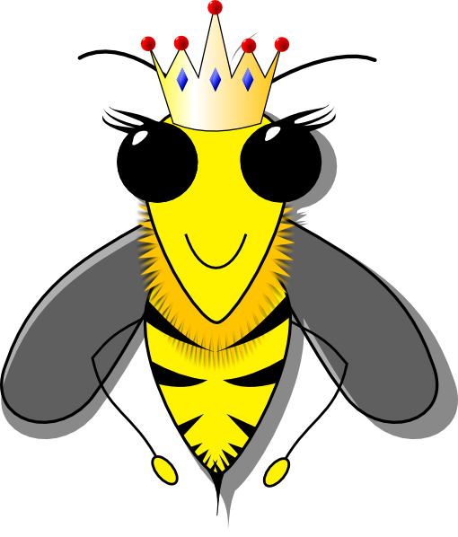Queen Bumble Bee clip art - vector clip art online, royalty free ...