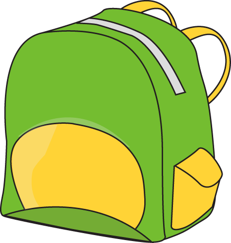 Green Backpack Clip Art - Green Backpack Vector Image