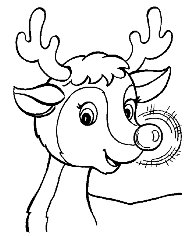 BlueBonkers : Rudolph the Reindeer Coloring pages - 2