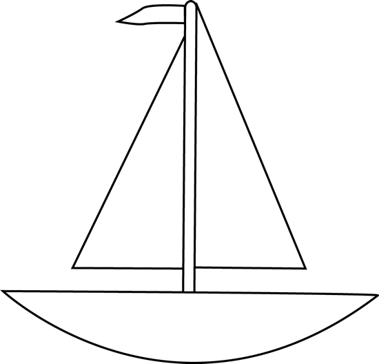 Black and White Boat Clip Art - Black and White Boat Image