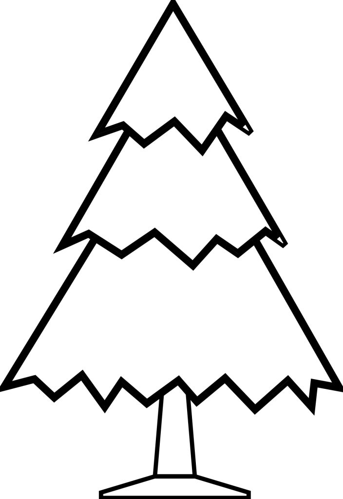 Christmas Tree Clip Art Black And White Hd - Free Clip Art