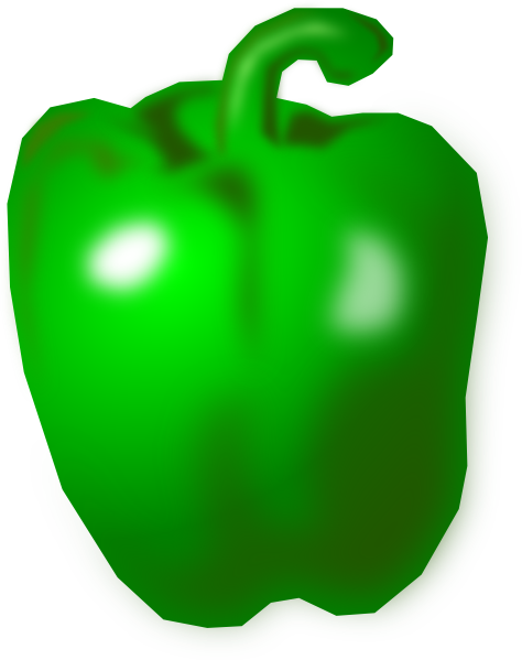 Green Pepper clip art - vector clip art online, royalty free ...