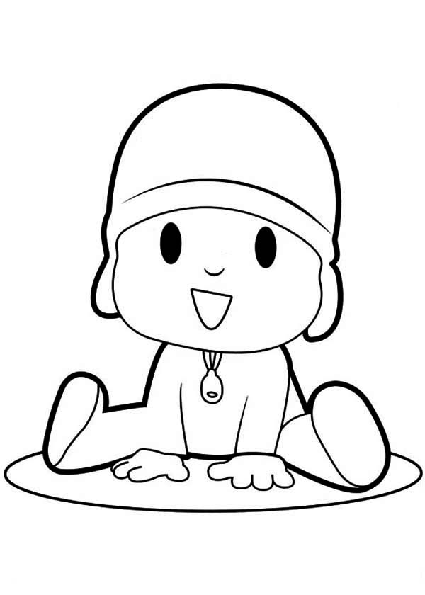 Pocoyo is Laughing Coloring Page | Color Luna