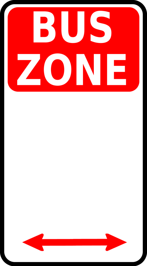 sign bus zone - vector Clip Art